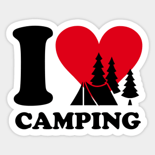 I LOVE CAMPING Sticker